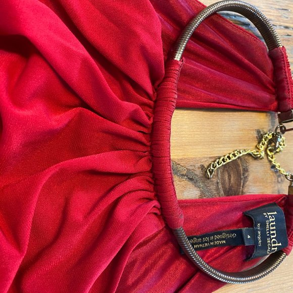 Laundry By Shelli Segal Sexy Red Dress Size 4 - Picture 4 of 7